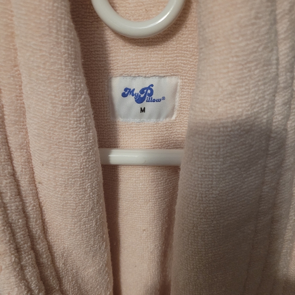 My Pillow 100% Supima Cotton HEAVYWEIGHT Bath Robe Blush~Pink size Medium - Picture 5 of 7